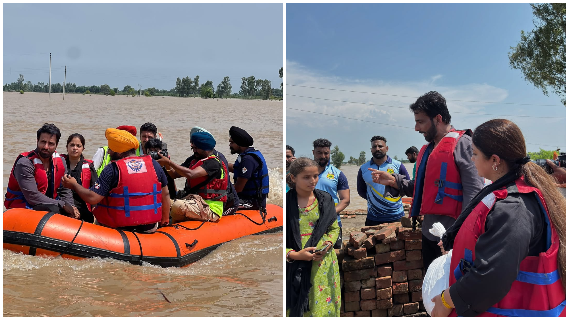 Sonu Sood Extends a Helping Hand in Punjab Floods: Relief, Hope, and Humanity